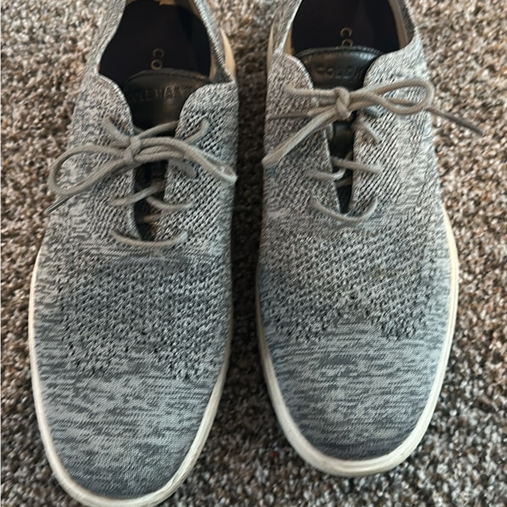 Cole Haan Gray Oxford Knit Shoes 10 1/2